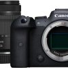 โปรโมชันพิเศษออนไลน์ ฿129.00 เท่านั้น ：Canon EOS R6 Mark II Mirrorless Camera ชุดเลนส์ RF24-105mm F4 L USM กล้องฟูลเฟรมไฮบริด ความละเอียด 24.2MP เซนเซอร์ CMOS ถ่ายภาพนิ่งและวิดีโอ รองรับเมาท์ RF สีดำ