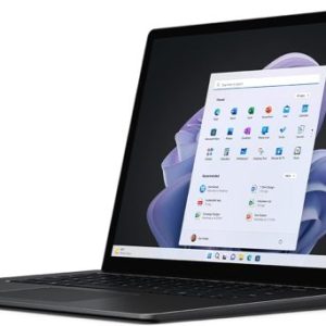 แล็ปท็อป Microsoft Surface Laptop 5 พร้อมหน้าจอสัมผัส 15 นิ้ว, โปรเซสเซอร์ Intel Evo Platform Core i7 / RAM 8GB / SSD 512GB / กราฟิก Intel Iris Xe / ระบบปฏิบัติการ Windows 11 Home ภาษาอังกฤษ สีดำ