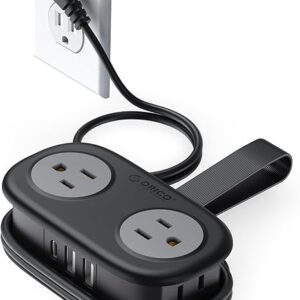 รางปลั๊กไฟพกพา ORICO ยาว 4 ฟุต สีม่วง มี 4 ช่องเสียบไฟ AC, 2 พอร์ต USB-A และ 1 พอร์ต USB-C สายไฟต่อพ่วงแบบปลั๊กแบน 45° พร้อมระบบป้องกันไฟกระชาก (ไม่มีตัวป้องกันไฟกระชาก) เหมาะสำหรับเดินทาง/บ้าน/หอพัก/สำนักงาน - รุ่น AP3